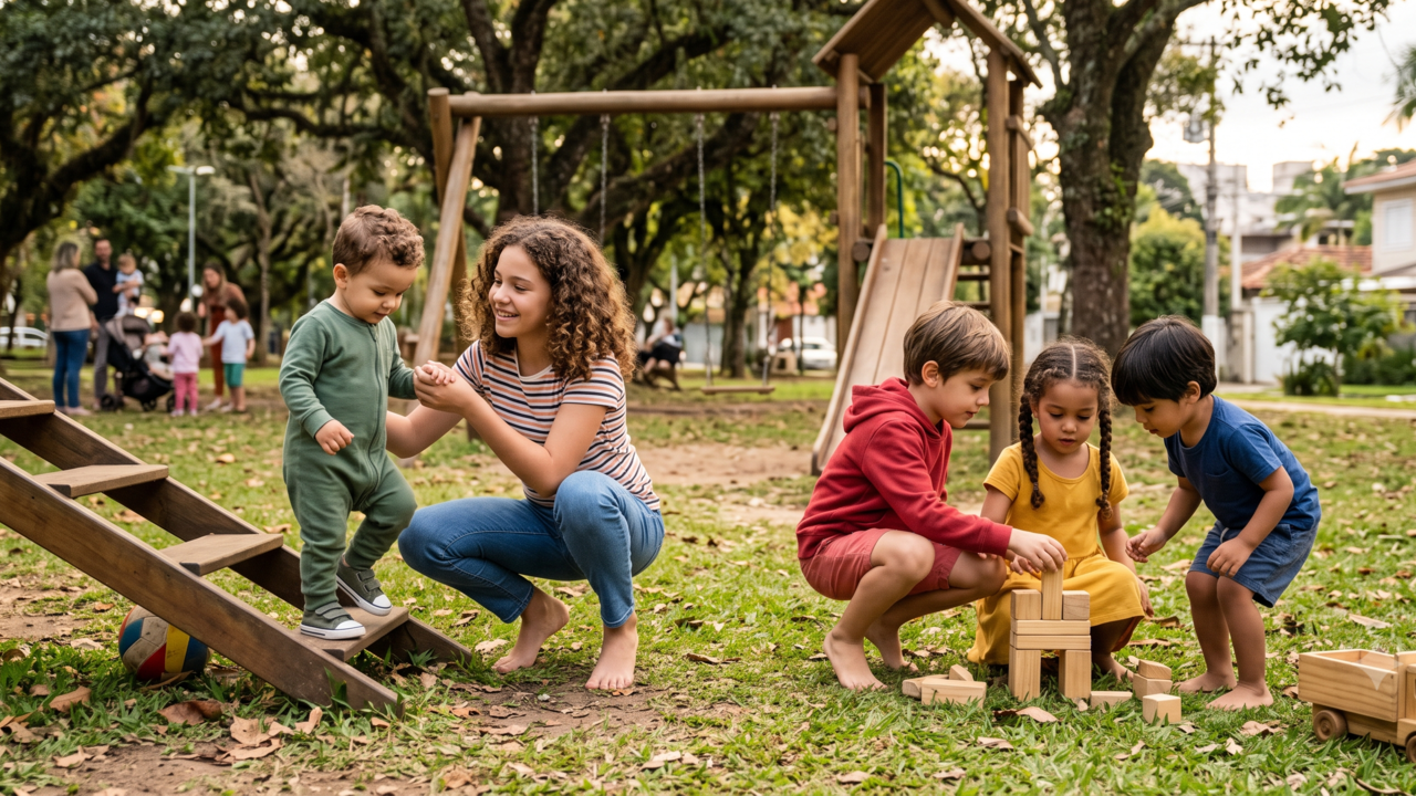 Crescer é melhor com crianças de idades diferentes