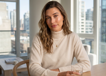A maquiadora explica que quem gosta do visual glow de Hailey Bieber deve evitar bases muito pesadas. O melhor é apostar em produtos leves e viçosos para um acabamento natura