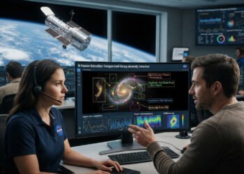 A inteligência artificial revela fenômenos cósmicos esquecidos por décadas nas imagens do Hubble