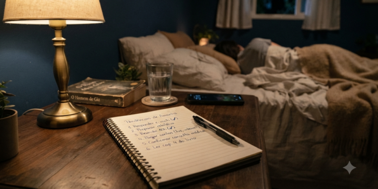 Anotar tarefas antes de dormir ajuda a interromper pensamentos repetitivos, neurociência explica isso