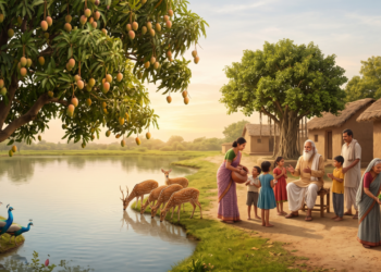O que significa o provérbio indiano: "A árvore não come o seu fruto, nem o lago bebe a sua água; os sábios vivem para o benefício dos outros"?