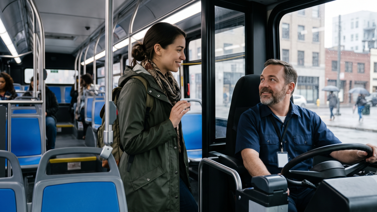 A psicologia sugere que as pessoas que cumprimentam o motorista do ônibus ao entrar não o fazem só por simpatia, mas por validação da presença do outro