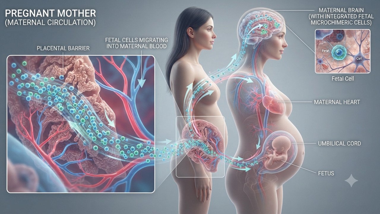 células do bebê na mãe