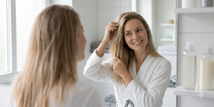 María Rogel, dermatologista, afirma: “Quem tem cabelo fino e oleoso não precisa evitar lavagens frequentes; um shampoo suave pode limpar o couro cabeludo sem deixar os fios pesados”