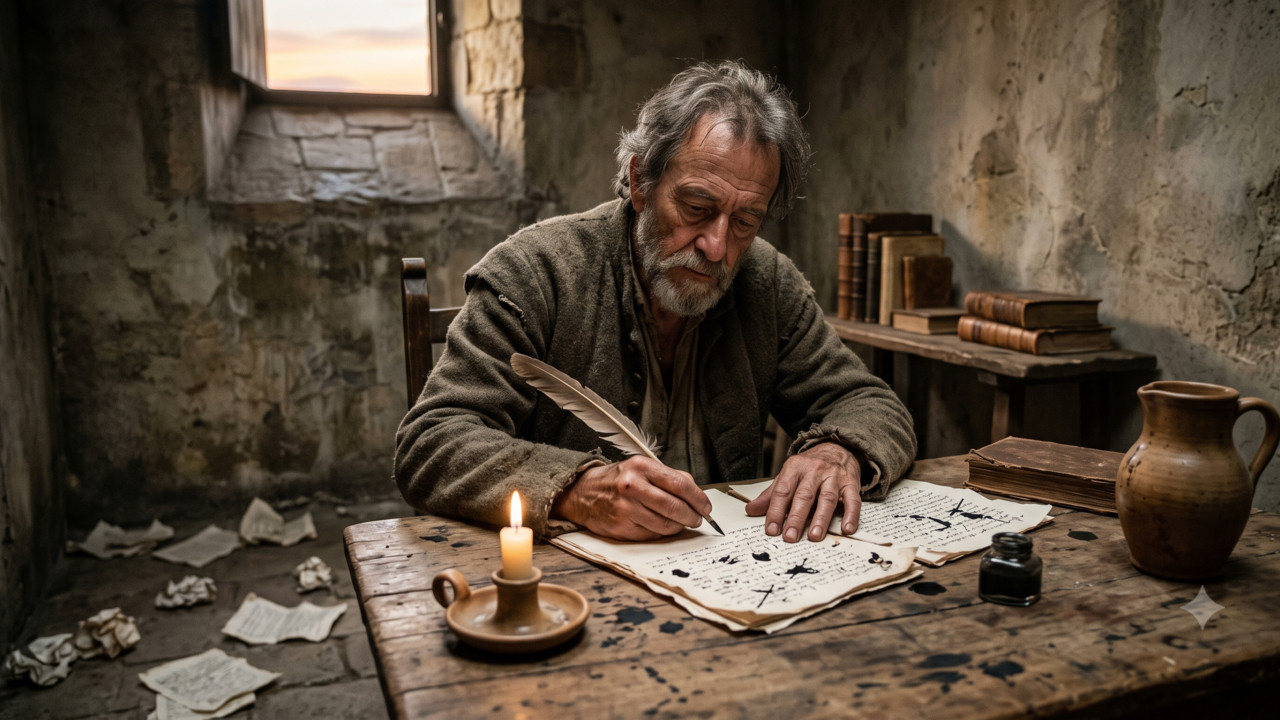 A citação de Miguel de Cervantes, escritor espanhol: “Prefiro ser mau na esperança de me tornar bom, do que ser bom com a intenção de me tornar mau.”