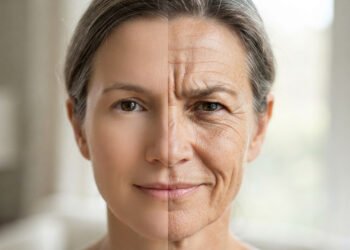 Prompt: Close realista da região dos olhos de uma pessoa sorrindo diante da luz do sol, mostrando a contração dos músculos musculares e pequenas linhas de expressão ao redor dos olhos.