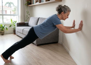 Instrutores de Pilates revelam, o exercício na parede que ajuda mulheres 60+ a fortalecer os braços e reduzir a postura de ombros curvados
