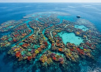 Cientistas explicam como os corais constroem verdadeiras cidades submarinas visíveis do espaço