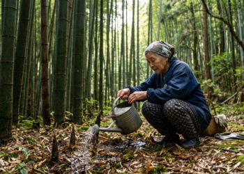 Provérbio japonês do dia: “Quem rega o bambu, mesmo sem ver os primeiros brotos, aprende o valor da constância antes de admirar sua altura”