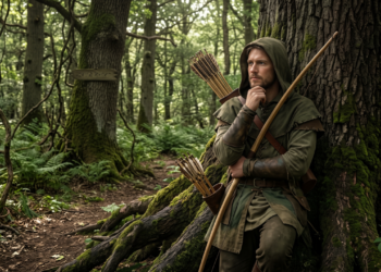 Robin Hood e a floresta de Sherwood, porque “coração fraco nunca conquistou bela dama” ainda ecoa em histórias sobre justiça e coragem.