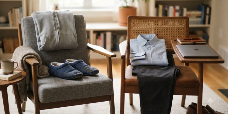 O cérebro associa as roupas de casa ao descanso e isso pode afetar a produtividade, neurociência diz sobre isso
