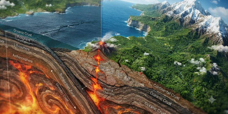 Cientistas mostram o movimento da crosta terrestre onde mantém o equilíbrio do meio ambiente e da vida no planeta