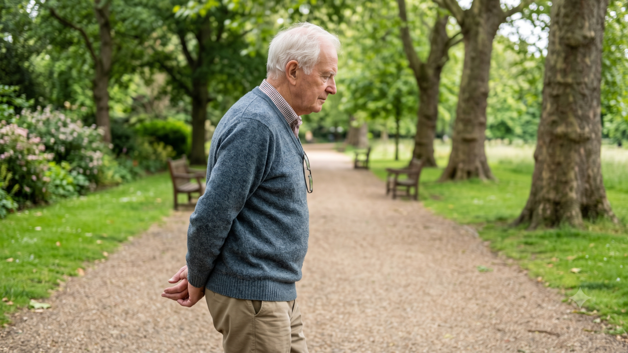 Segundo a psicologia, as pessoas que caminham com as mãos atrás das costas não o fazem por conforto, mas sim para reflexão e tranquilidade.