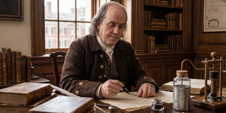 Uma importante reflexão de Benjamin Franklin sobre a passagem do tempo: "Aos 20, a vontade reina; aos 30, a inteligência; e aos 40, o discernimento."