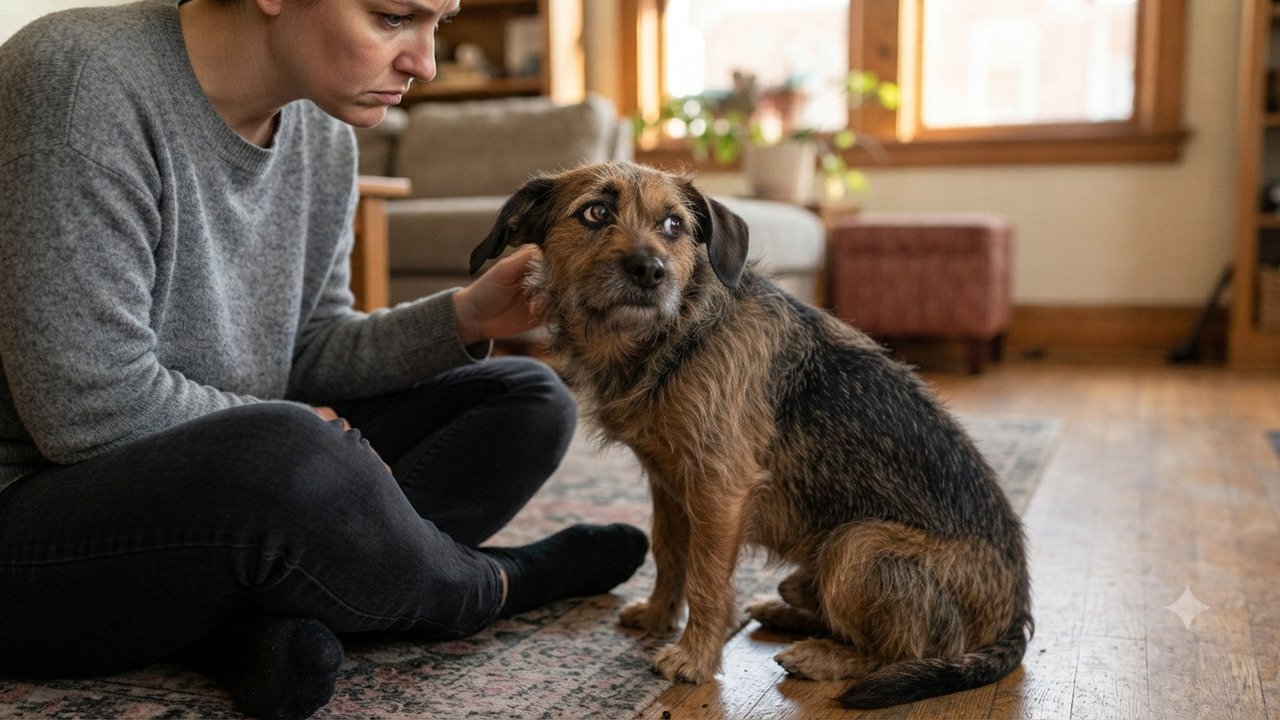 olhar de culpa dos cães