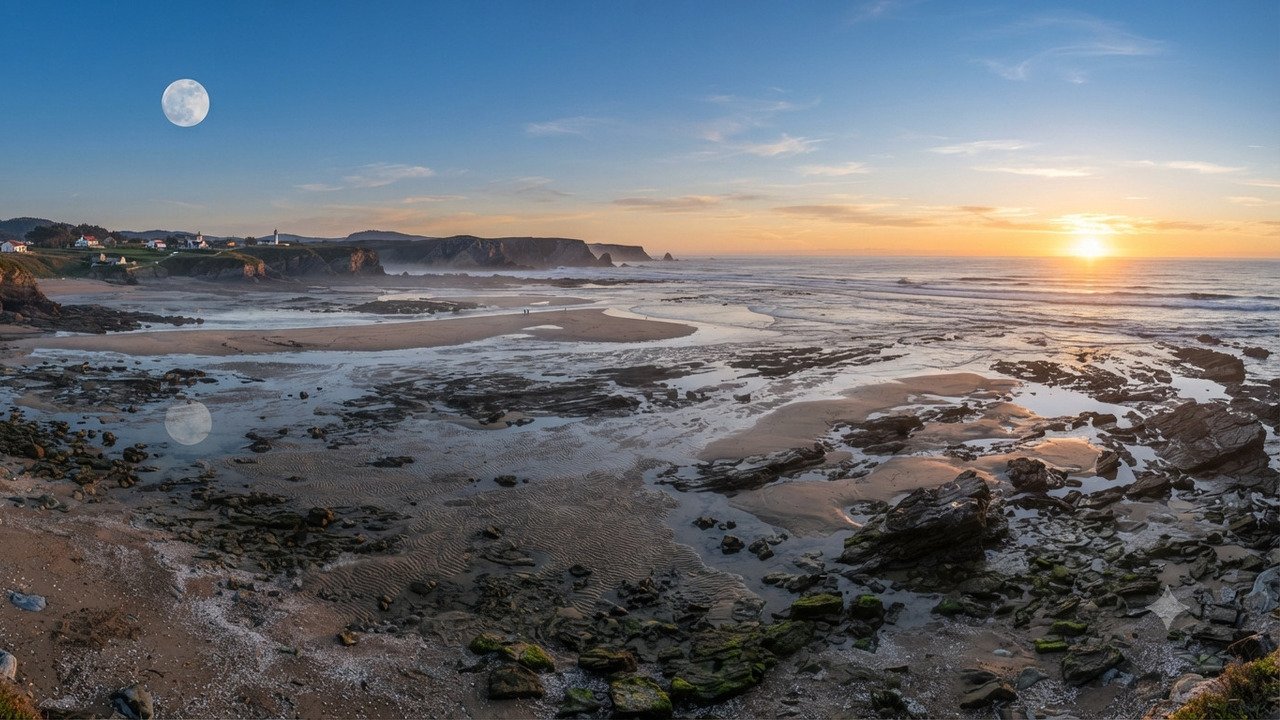 maré alta e baixa