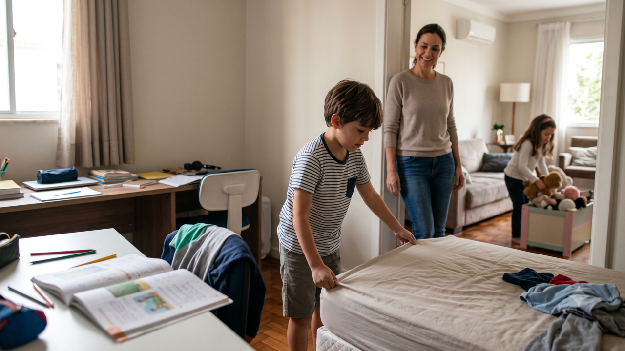 Pesquisas sobre independência infantil, ir a pé até lugares próximos, resolver pequenos conflitos sozinho e fazer tarefas sem ajuda sugerem que essa liberdade fortalece a confiança da criança no dia a dia
