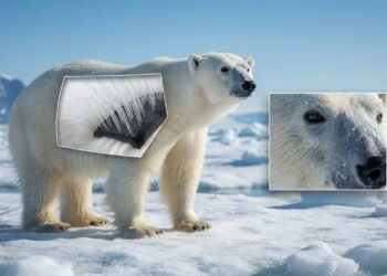 Estudo revela como o urso polar combina pelos transparentes e pele preta para sobreviver no Ártico