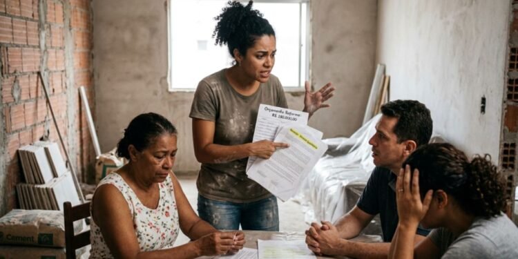 Perla decidiu fazer uma obra completa na casa de sua mãe idosa, Dona Lourdes, investindo R$ 180 mil do próprio bolso