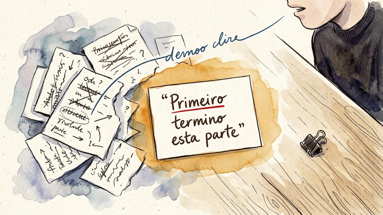 Falar sozinho como ferramenta de organização mental