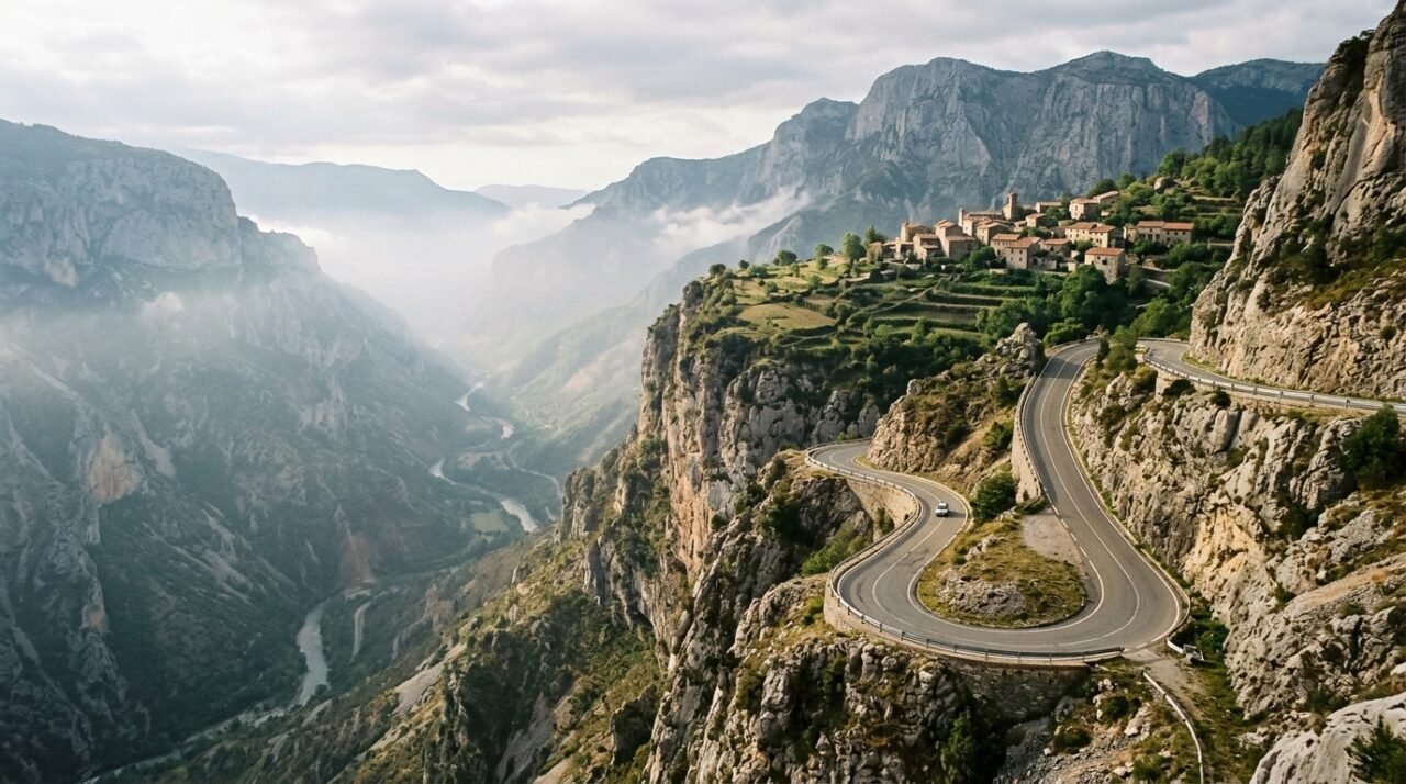 estrada na rocha
