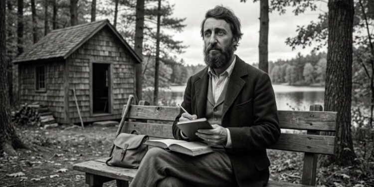 Durante seu retiro na floresta de Walden, o escritor mantinha apenas três assentos simples espalhados pelo cômodo principal da sua moradia alternativa