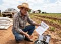 Agricultor adquire 30 toneladas de calcário agrícola com laudo garantindo alta concentração de neutralização, aplica no solo e nota que a acidez da terra permaneceu inalterada, comprometendo o plantio de 10 hectares de feijão