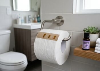 Poucas gotas deste produto no banheiro eliminam aquele cheiro ruim de esgoto e deixam um aroma de limpeza