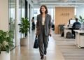 A tendência que está mudando os looks de escritório com peças mais largas e sofisticadas