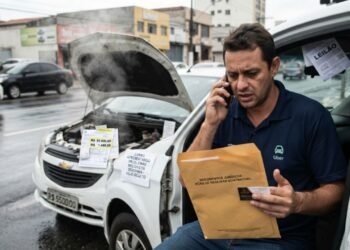 Motorista de aplicativo troca de carro investindo R$ 55 mil, assume parcelas de R$ 1.400 e descobre que o veículo foi de leilão com sinistro não informado no contrato; com o carro quebrando toda semana, ele entra na justiça pedindo a rescisão do contrato