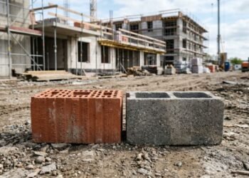 Tijolo de cimento ou vermelho: qual oferece mais resistência e economia na obra