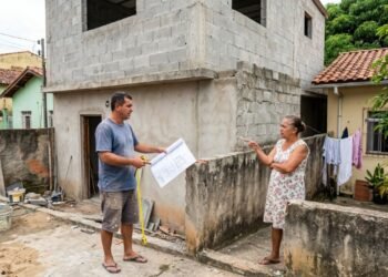 Morador constrói um segundo andar colado ao muro da divisa, cobrindo totalmente as janelas da casa ao lado e deixando a residência vizinha sem luz natural e ventilação