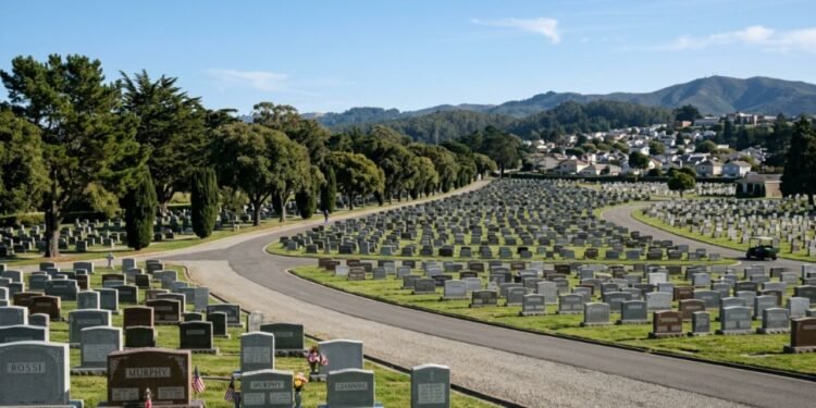 O município de Colma fica na Califórnia e guarda uma proporção demográfica impressionante