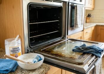 Pare de usar bicarbonato de sódio e vinagre para limpar o vidro do forno: este produto que você já tem em casa funciona melhor