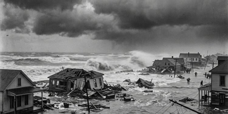 Os sobreviventes decidiram erguer uma barreira de concreto de cinco metros de altura encarando o oceano para conter o avanço das ondas violentas.