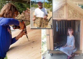 Menina de 9 anos cria miniabrigos de pallets para pessoas sem teto e transforma uma ideia simples em esperança