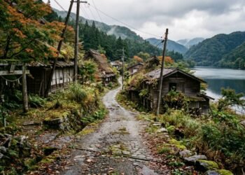 A vila submersa no Japão que desapareceu sob um lago e ainda alimenta histórias misteriosas