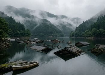 A vila submersa no Japão que desapareceu sob um lago e ainda alimenta histórias misteriosas