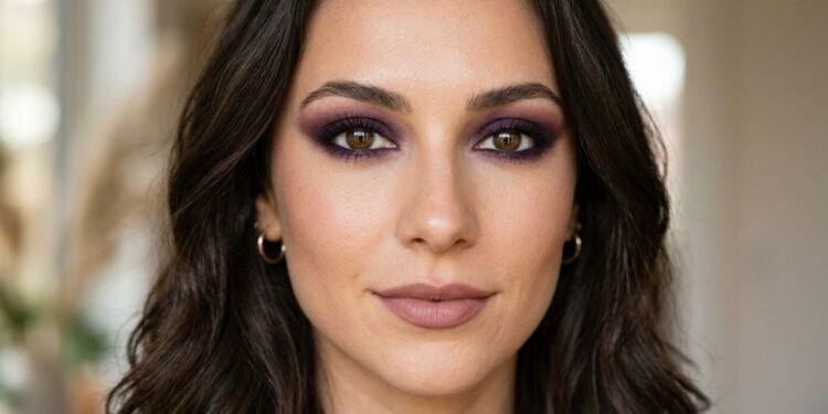 O produto que consegue puxar o tom esverdeado dos seus olhos com total rapidez é a sombra roxa, principalmente a variação berinjela ou vinho.