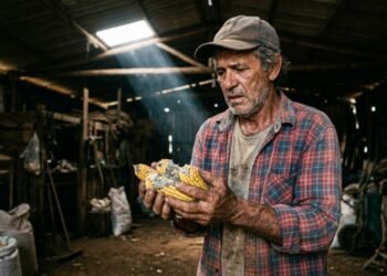 Agricultor aluga espaço em silo comunitário/privado para armazenar 20 toneladas de milho pós-colheita, goteiras na estrutura causam o mofo de metade do lote e a empresa administradora se recusa a indenizar