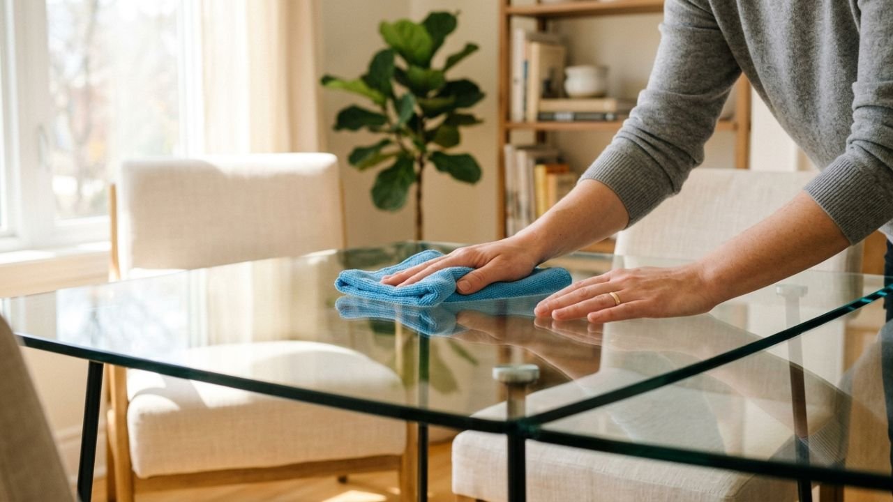 mistura para limpar vidro