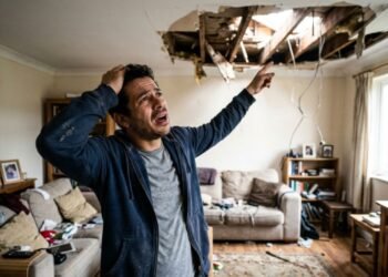 Dono de apartamento gasta R$ 15 mil na reforma do banheiro, o teto começa a manchar e mofar devido a um vazamento no apartamento de cima e o vizinho se recusa a quebrar o próprio piso para consertar; o proprietário prejudicado entra com ação de obrigação de fazer com pedido de liminar urgente.