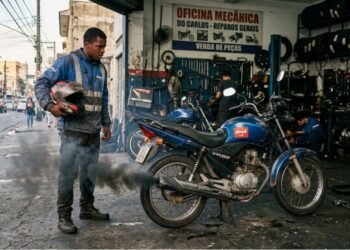 Entregador compra moto usada por R$ 11 mil financiada em 36 vezes, o motor começa a baixar óleo e fumaçar na primeira semana e a loja se recusa a fazer a retífica alegando desgaste natural de peças usadas