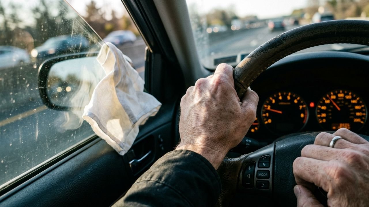 pano branco no carro