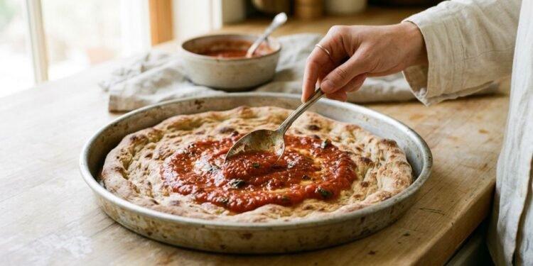 pizza de liquidificador caseira
