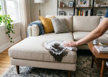 Como limpar sofá de tecido em casa sem manchar ou estragar o estofado