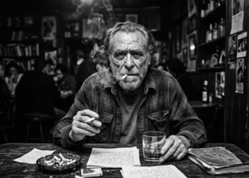 Citação do dia de Charles Bukowski: "Ninguém pode te salvar além de você mesmo, e você vale a pena ser salvo. É uma guerra difícil de vencer, mas se há algo que vale a pena vencer, é isso."