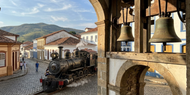 Uma Maria Fumaça de 1881 e sinos que falam desde o século XVIII são guardados nessa cidade barroca no Campo das Vertentes
