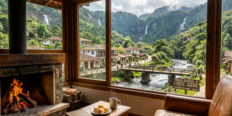 O vilarejo com 100 cachoeiras dividido entre RJ e MG onde o rio separa dois estados e convida para um café junto à lareira