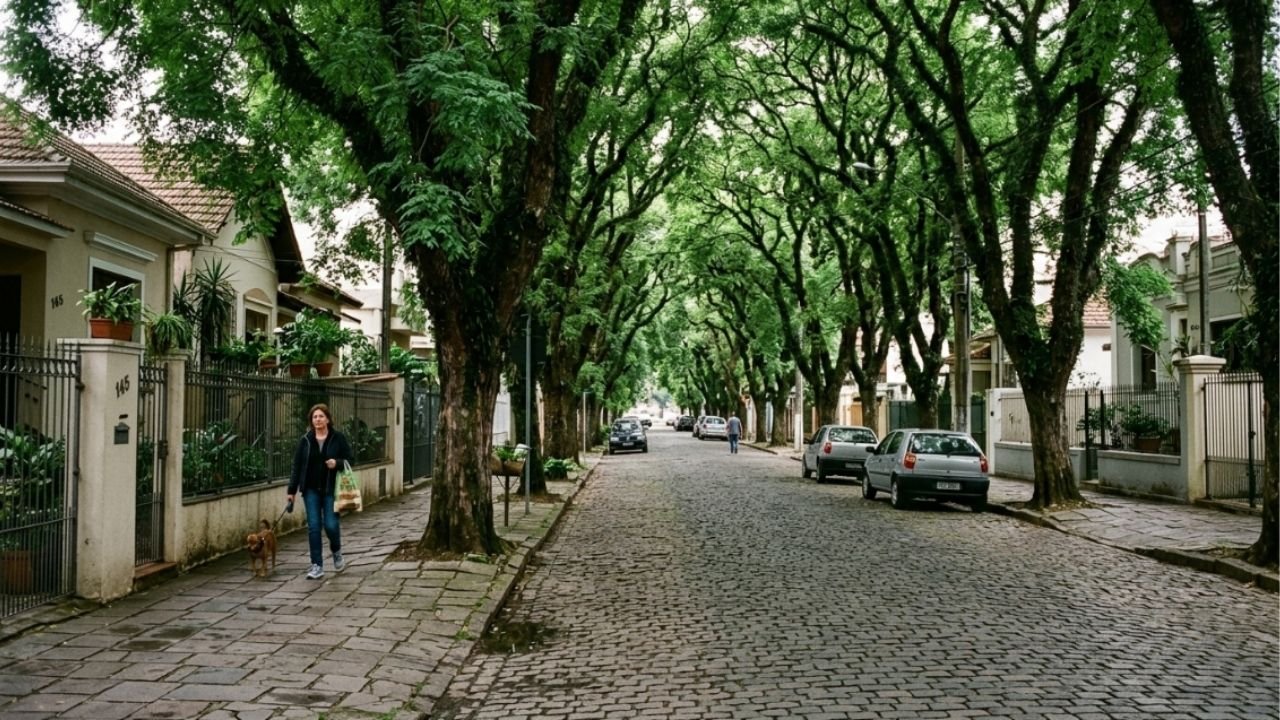 A rua brasileira que foi considerada a mais bonita do mundo forma um túnel verde com 156 árvores
